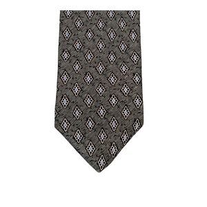 Peter Thomas by Superba Est. 1873 Silk Tie Olive Green Geometric Print, 56 3/4"